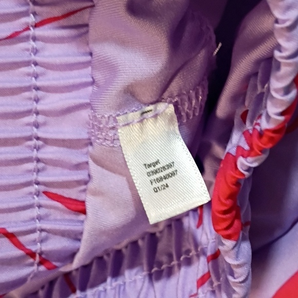 Floral Women's Shorts - Red and Purple - Picture 3 of 8